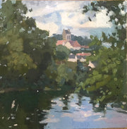 French Landscape painting Auvers sur Oise original oil painting on canvas